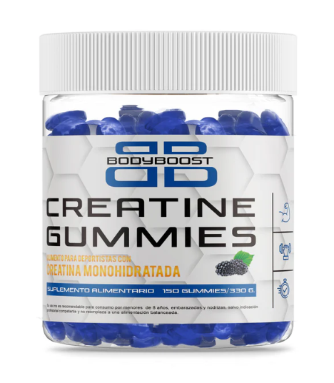 Gomitas de Creatina Monohidratada 150 unidades — Sabor Blue Raspberry | Bodyboost