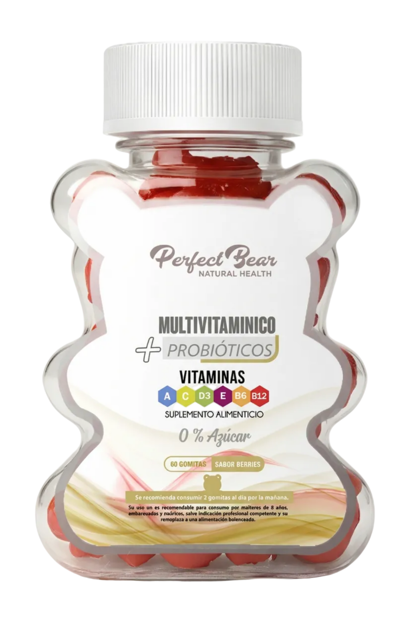 Gomitas Multivitamínico con Probióticos 60 unidades | Perfect Bear
