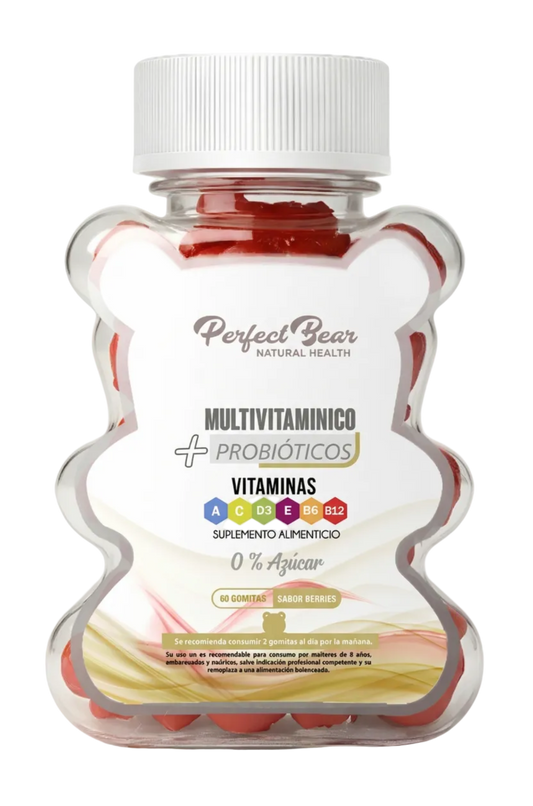 Gomitas Multivitamínico con Probióticos 60 unidades | Perfect Bear